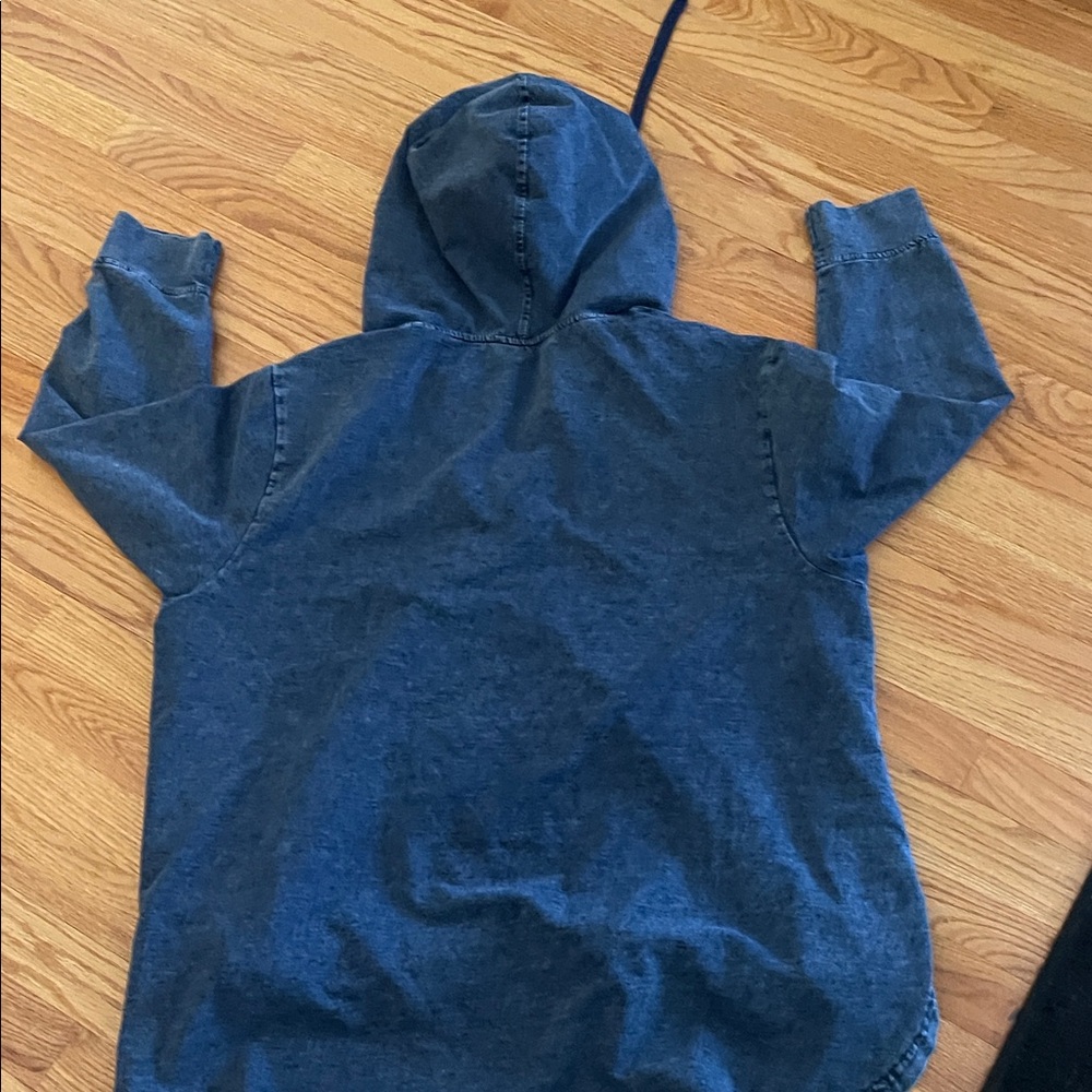 Jones New York Dark Blue Denim Hoodie - Picture 2 of 2